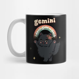 gemini black kitty i don’t give a sh!t Mug